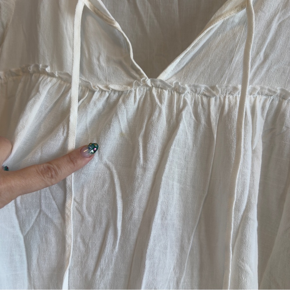 BCBG Max Azria Susie White Cotton Sundress - Picture 5 of 6